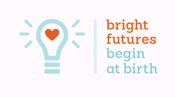 Image of bright futures begin at birth heart and lightbulb logo