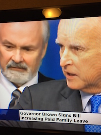 George Halvorson Governor Brown Parental Leave Bill Signing